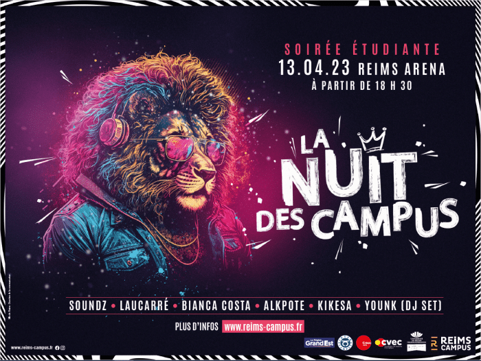 Soirée étudiant : "La Nuit des Campus" le 13 avril à la Reims Arena 1 nuit des campus web1