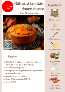 Alimentation et Informations 18 gateau patate douce