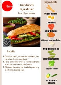 Alimentation et Informations 21 Sandwich le jardinier
